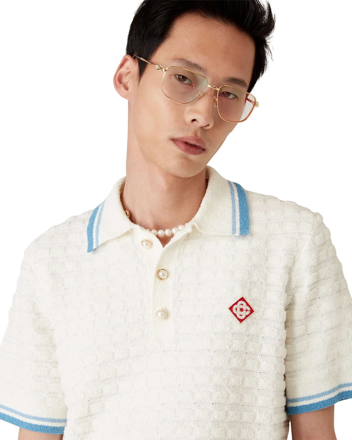 Cotton Boucle Polo Shirt