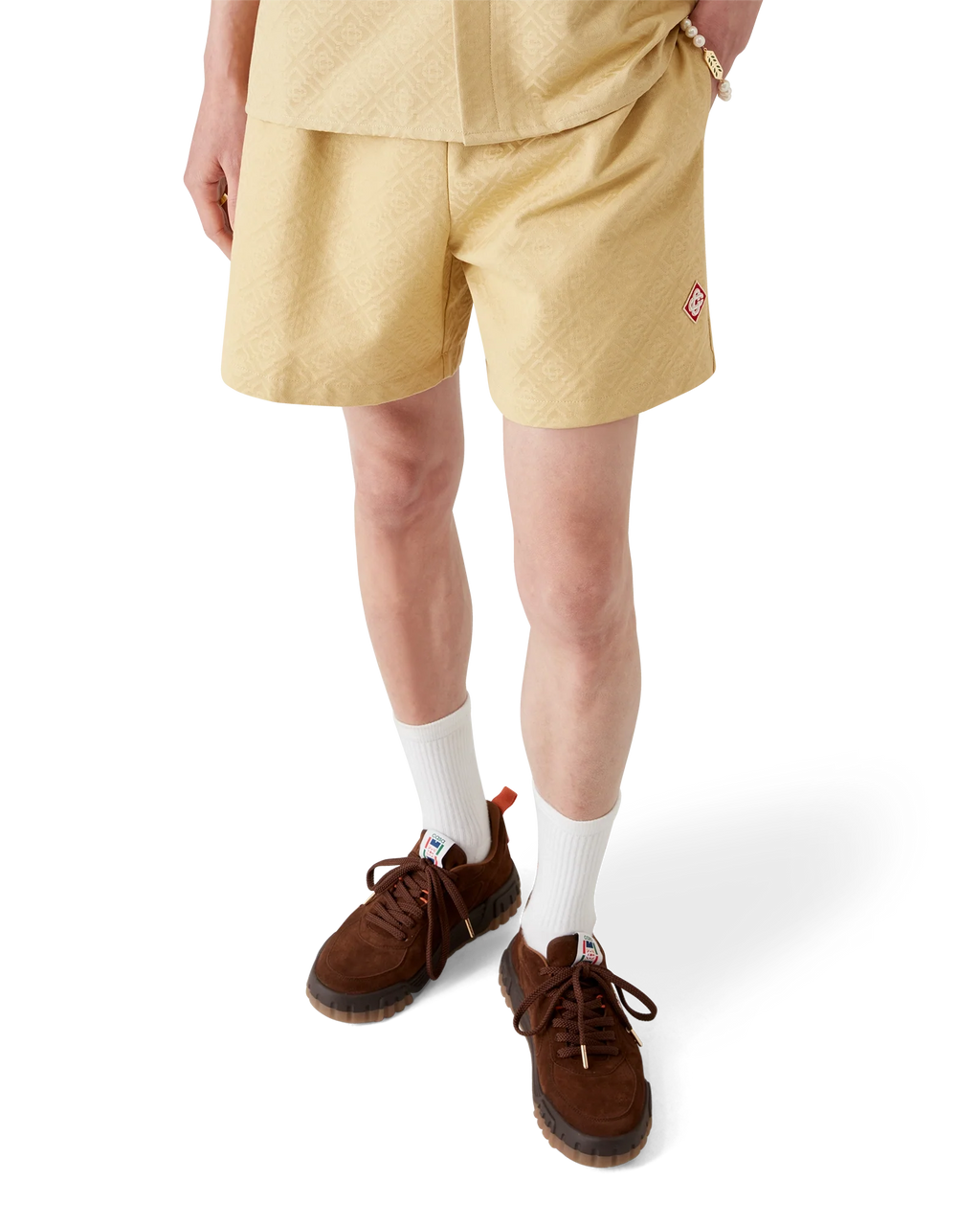Cotton Monogram Jacquard Shorts