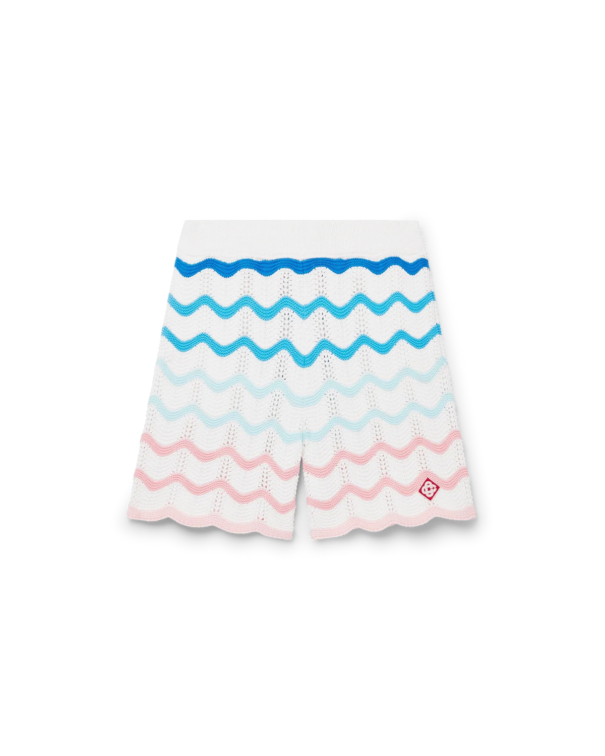Gradient Wave Crochet Shorts