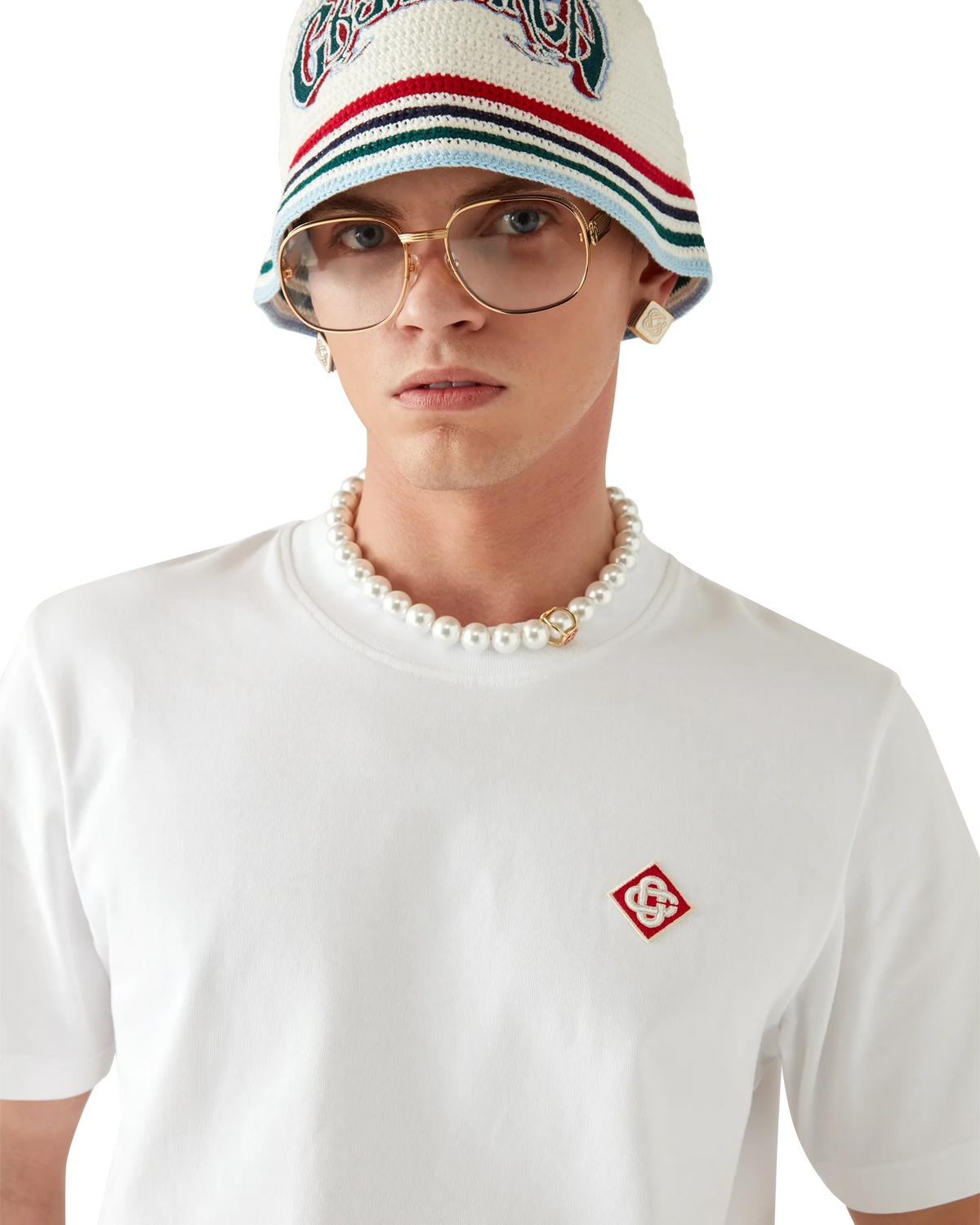White Diamond Logo Short Sleeve T-Shirt