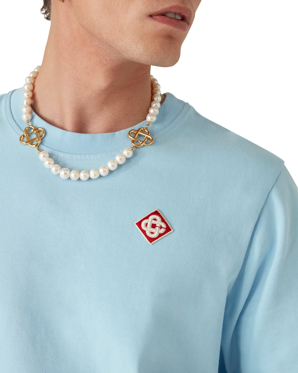 Light Blue Diamond Logo Short Sleeve T-Shirt