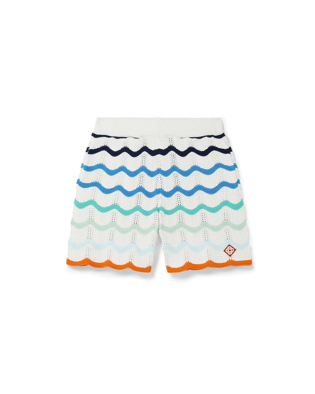 Gradient Wave Crochet Shorts