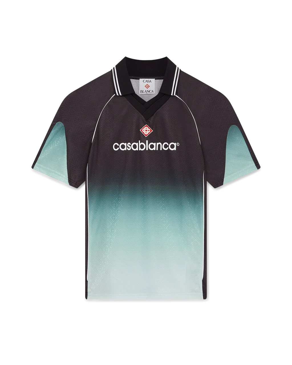 Gradient Monogram Jacquard Short Sleeve Football Shirt